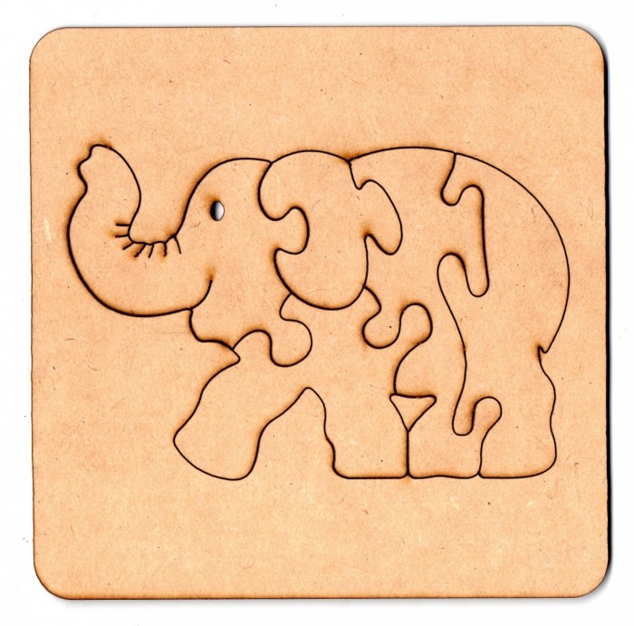 Rompecabezas Elefante 15cm (+2 Años) de Fibrofacil 