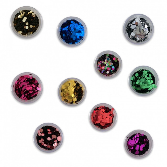 Confeti- Escarcha Por 10 Gramos 6 Colores Surtidos 