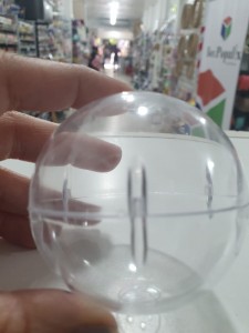 Esfera Cápsula Encastrable Transparente 70 mm Pack x 10 unidades (con Carita Smile Calada)