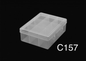 Caja Plástica C157 10X 9 Divisiones Transparente Opaca PP 13,7x10,7x5 cm