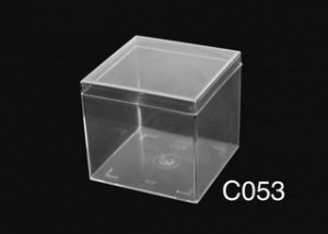 Caja Plástica C053 Transparente Cristal PS 10,5x10,5x10 cm