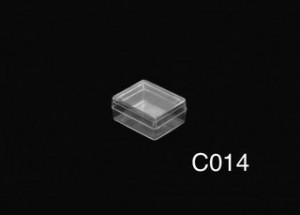 Caja Plástica C014 1X Transparente Cristal PS 4,4x3,7x2 cm